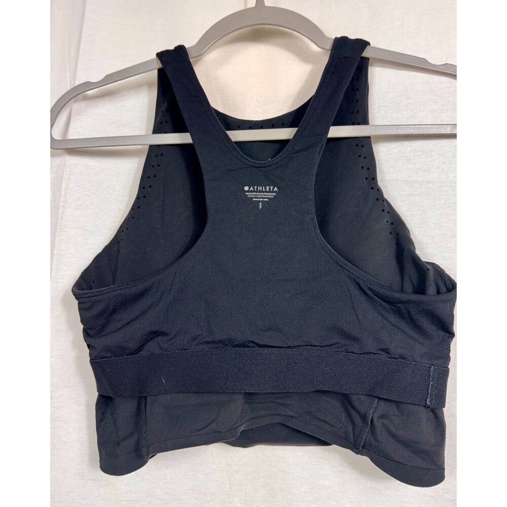 Athleta Sports Bra Crop Top Bra Bralette, High neck, Small, Excellent - Picture 3 of 5
